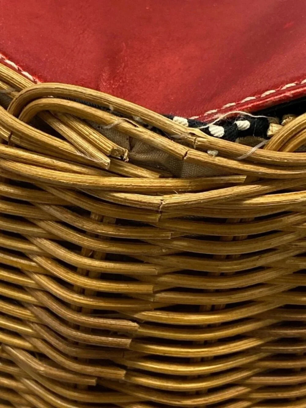 Kate spade Brown Red Rattan Leather Handbag